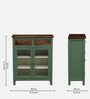 Noyes Mango Wood Cabinet In Green Colour With Drawers