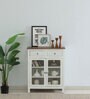 Noyes Mango Wood Cabinet In White Colour With Drawers
