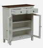 Noyes Mango Wood Cabinet In White Colour With Drawers