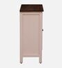 Noyes Mango Wood Crockery Unit In Pink Colour With Lining Glass