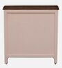 Noyes Mango Wood Crockery Unit In Pink Colour With Lining Glass