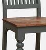 Noyes Sheesham Wood 4 Seater Square Dining Set In Grey & Natural Finish