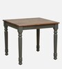 Noyes Sheesham Wood 4 Seater Square Dining Set In Grey & Natural Finish