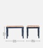 Noyes Sheesham Wood 4 Seater Dining Table In Blue & Natural Finish