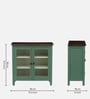 Noyes Solid Wood Cabinet In Olive Green Colour