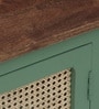 Noyes Solid Wood Cabinet In Olive Green Colour