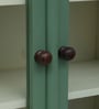 Noyes Solid Wood Cabinet In Olive Green Colour