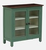 Noyes Solid Wood Cabinet In Olive Green Colour