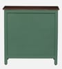 Noyes Solid Wood Cabinet In Olive Green Colour
