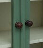 Noyes Solid Wood Cabinet In Olive Green Colour