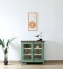 Noyes Solid Wood Cabinet In Olive Green Colour