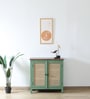 Noyes Solid Wood Cabinet In Olive Green Colour