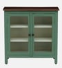 Noyes Solid Wood Cabinet In Olive Green Colour
