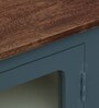 Noyes Solid Wood Cabinet In Slate Grey Colour