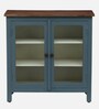 Noyes Solid Wood Cabinet In Slate Grey Colour