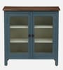 Noyes Solid Wood Cabinet In Slate Grey Colour