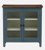 Noyes Solid Wood Cabinet In Slate Grey Colour