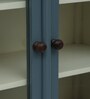 Noyes Solid Wood Cabinet In Slate Grey Colour
