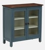 Noyes Solid Wood Cabinet In Slate Grey Colour