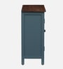 Noyes Solid Wood Cabinet In Slate Grey Colour