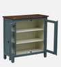 Noyes Solid Wood Cabinet In Slate Grey Colour