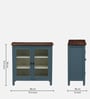 Noyes Solid Wood Cabinet In Slate Grey Colour