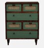 Noyes Solid Wood Chest Of Drawers In Green Colour