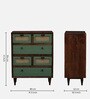 Noyes Solid Wood Chest Of Drawers In Green Colour