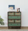 Noyes Solid Wood Chest Of Drawers In Green Colour