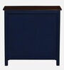 Noyes Solid Wood Crockery Unit In Blue Colour With Lining Glass