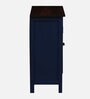 Noyes Solid Wood Crockery Unit In Blue Colour With Lining Glass
