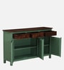 Noyes Solid Wood Sideboard In Green Colour