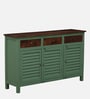 Noyes Solid Wood Sideboard In Green Colour
