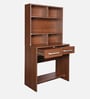 Nozomi Hutch Desk in Regato Walnut Finish