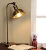 Traditional Antique Brass Study Lamp With Aluminium Base