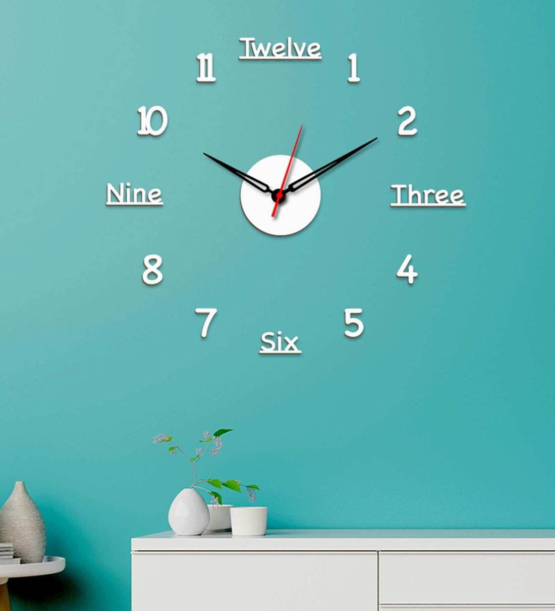 Buy Number With English Letters Designer Wall Clock By WallMantra at 59