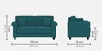 Numonk Fabric 2 Seater Sofa In Arabian Green Colour