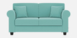 Numonk Velvet 2 Seater Sofa in Barmuda Aqua Colour