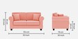 Numonk 2 Seater Sofa In Blush Pink Colour