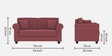 Numonk Velvet 2 Seater Sofa in Dusky Pink Colour