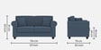 Numonk Velvet 2 Seater Sofa in Oxford Blue Colour