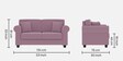 Numonk 2 Seater Sofa In Puce Pink Colour