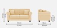 Numonk Velvet 2 Seater Sofa in Sandy Beige Colour