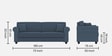 Numonk Velvet 3 Seater Sofa in Oxford Blue Colour