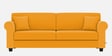 Numonk Velvet 3 Seater Sofa in Saffron Yellow Colour