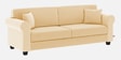 Numonk Velvet 3 Seater Sofa in Sandy Beige Colour