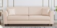 Numonk Velvet 3 Seater Sofa in Warm White Colour