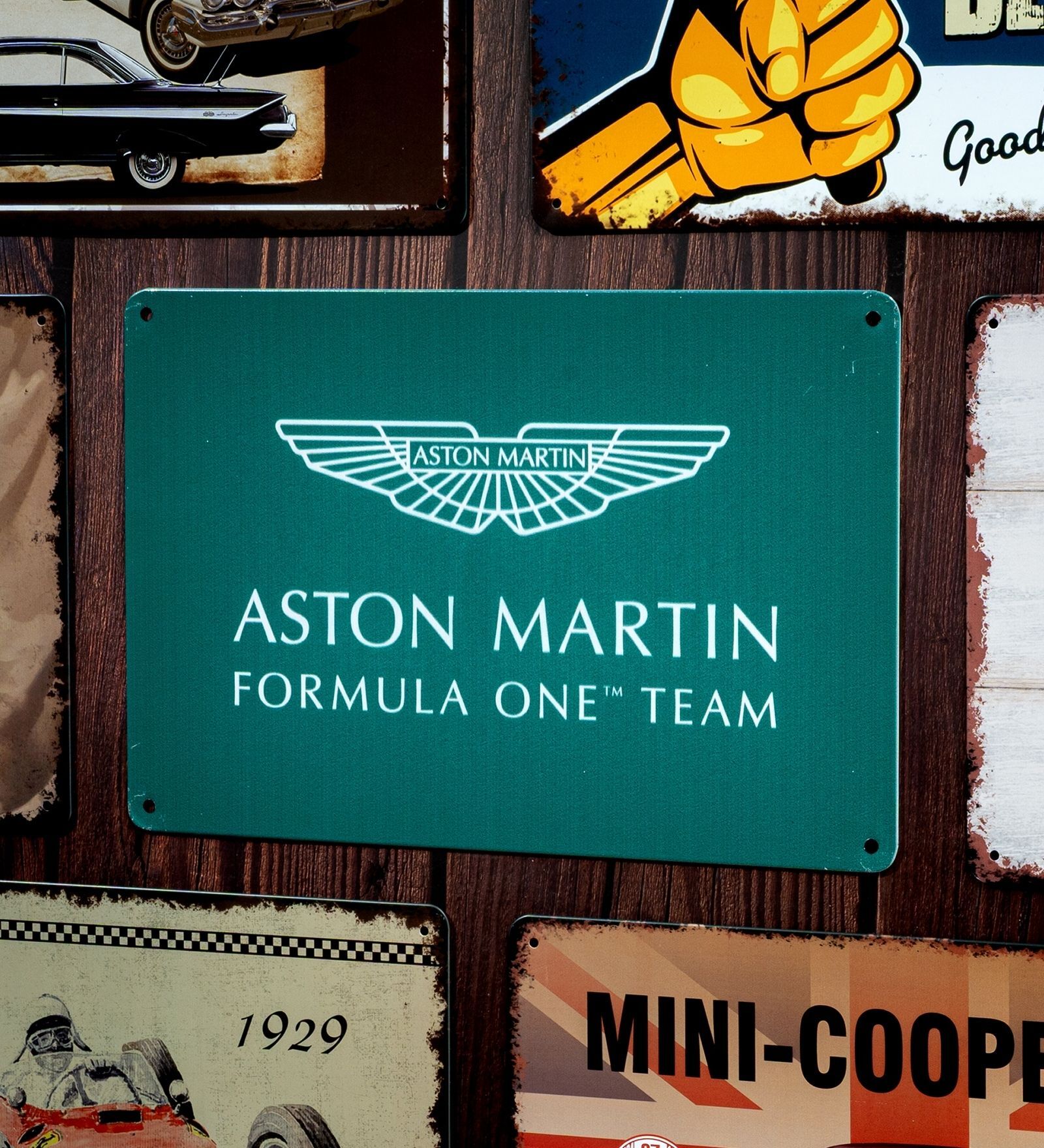 Number Plates Big Wall Sign Aston Martin Formula One Team