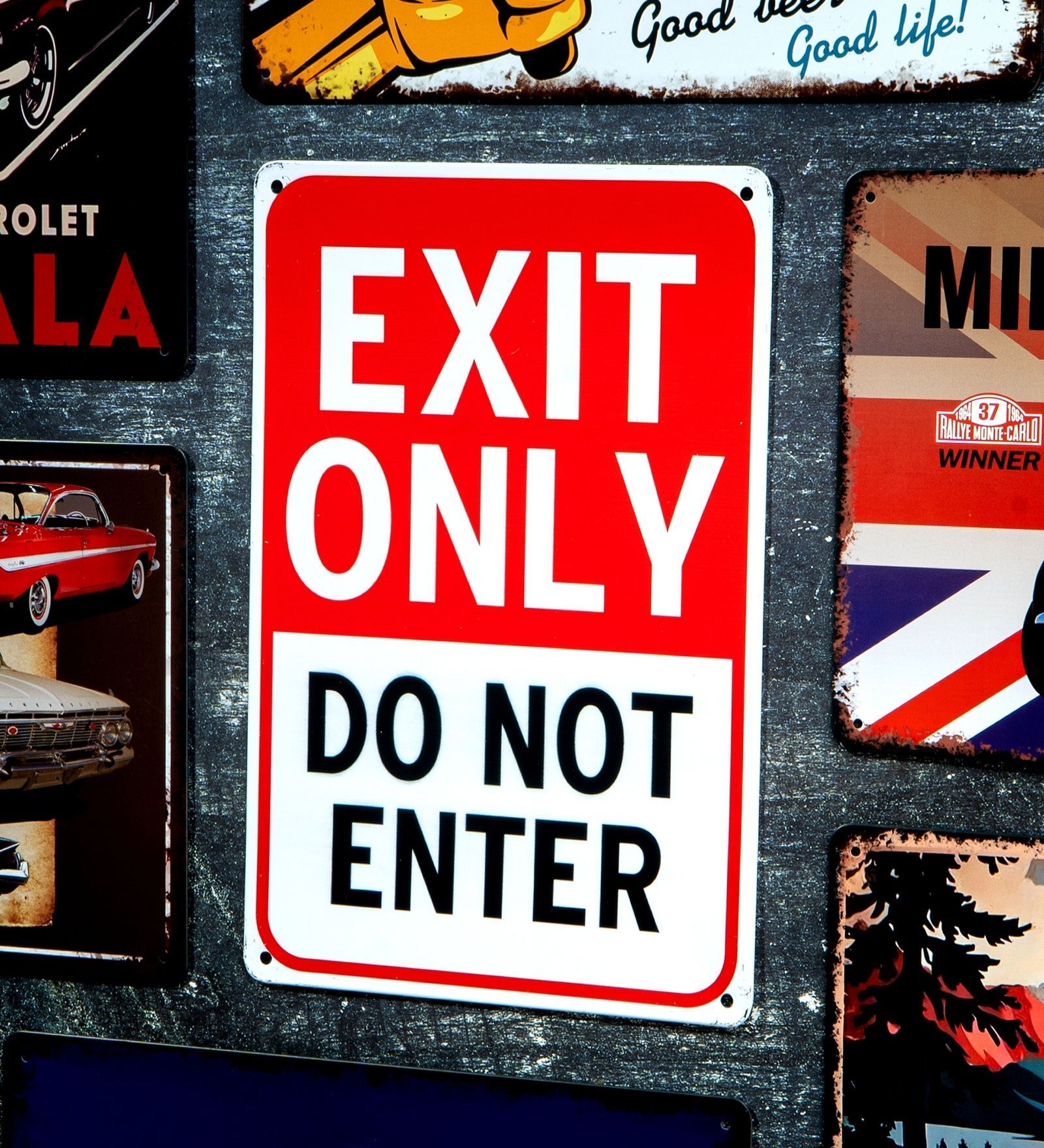Number Plates Big Wall Sign Exit Only Do Not Enter