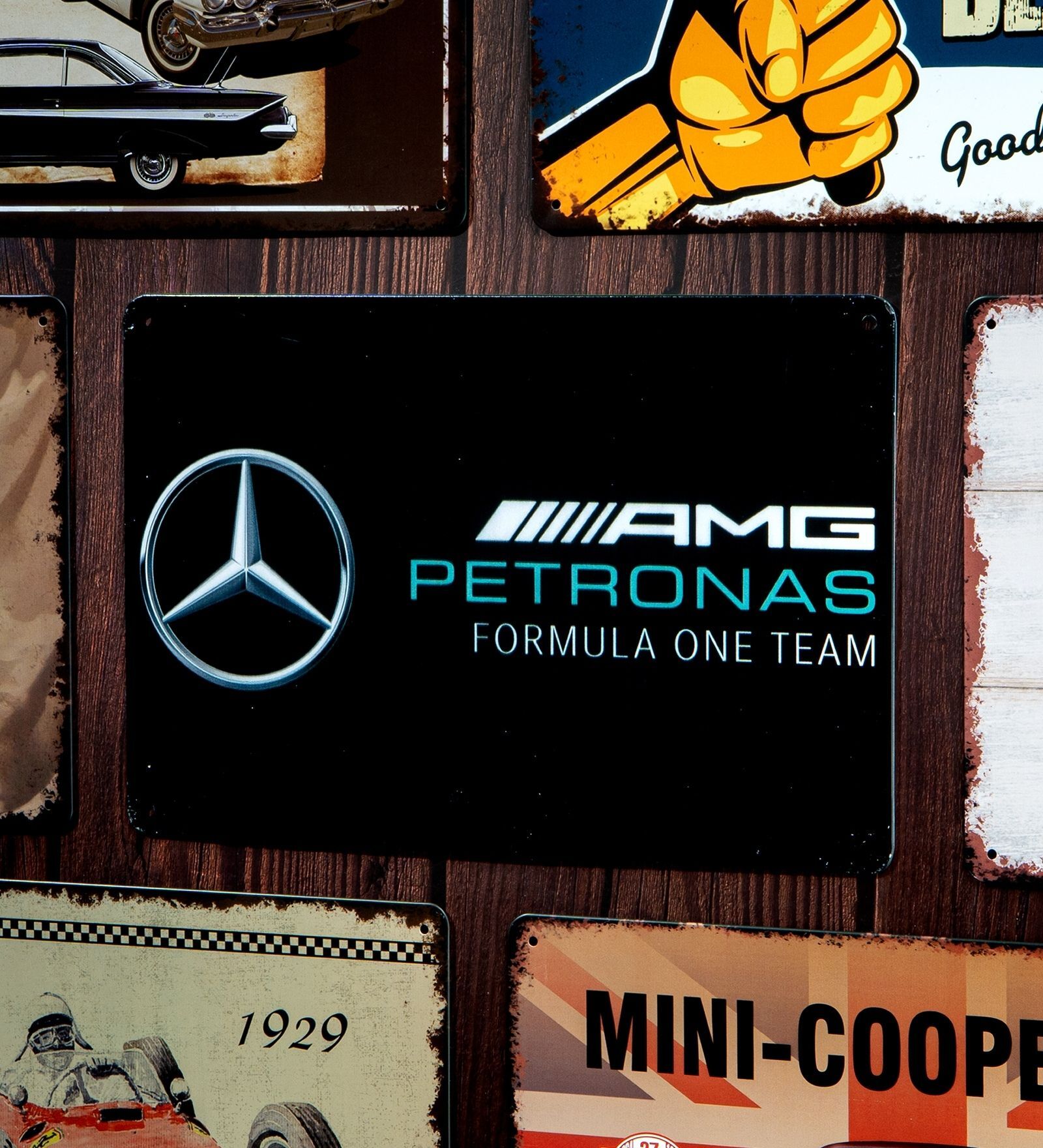 Number Plates Big Wall Sign Mercedes AMG Petronas Formula One